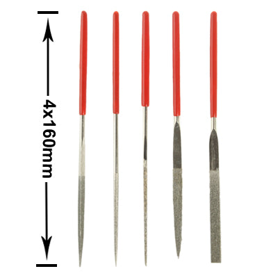 4x160mm Precision Steel Alloy Files Group Tool (5pcs Set)
