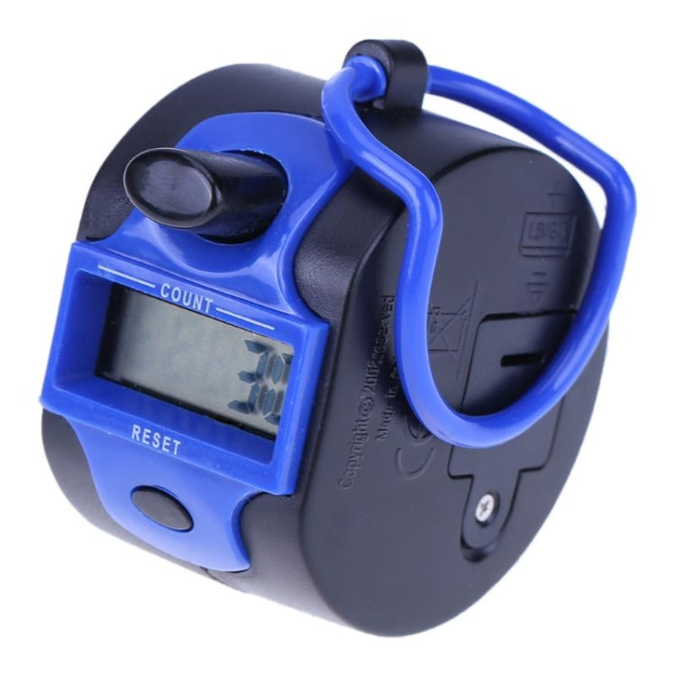 Portable 5 Digit Display Digital Hand LCD Electronic Screen Held Tally Counter Finger Mini Handheld People Counter Meter, Random Color Delivery (Measuring range up to 99999)