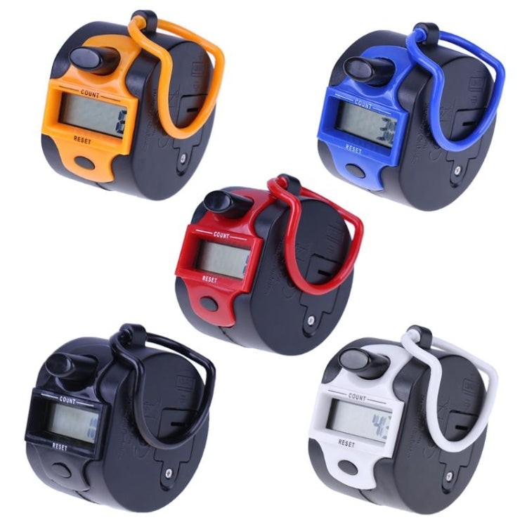 Portable 5 Digit Display Digital Hand LCD Electronic Screen Held Tally Counter Finger Mini Handheld People Counter Meter, Random Color Delivery (Measuring range up to 99999)