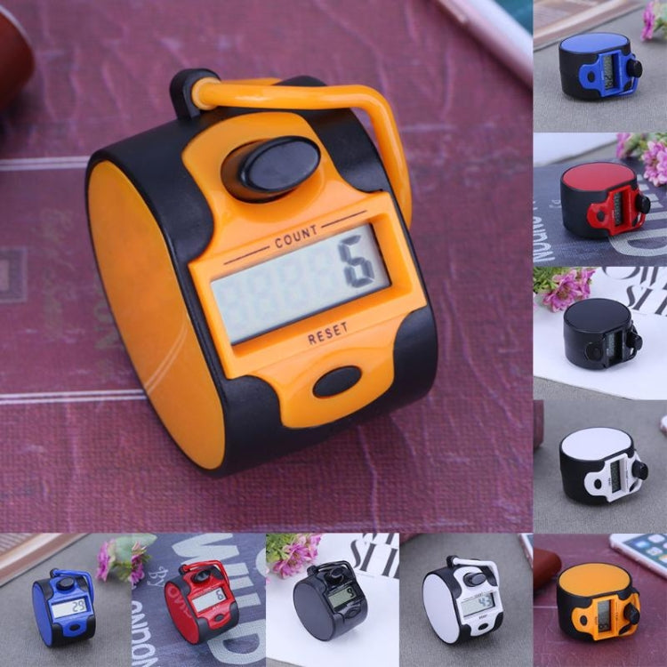 Portable 5 Digit Display Digital Hand LCD Electronic Screen Held Tally Counter Finger Mini Handheld People Counter Meter, Random Color Delivery (Measuring range up to 99999)