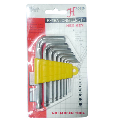 9x Standard Metric Hex Key Set