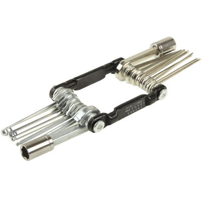 17x Standard Metric Folding Hex Key Set