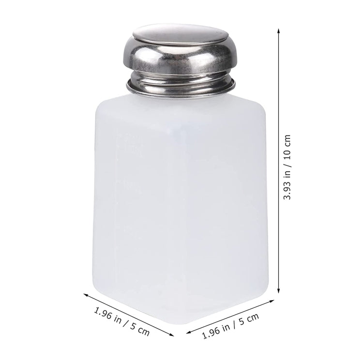 200ml Push Down Alcohol and Liquid Container Bottle(White)