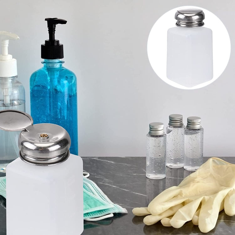 250ml Push Down Alcohol and Liquid Container Bottle(White)