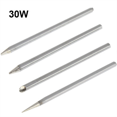 30W 4-Piece Lead-free Electric Welding Soldering Soldering Iron Head Set(Silver)