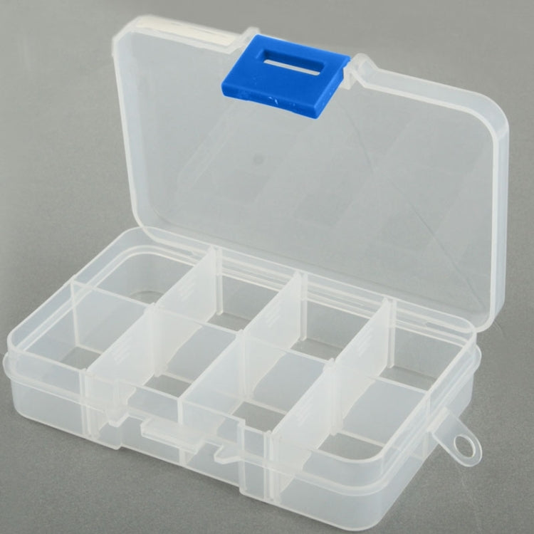 Hardware Accessories / Electronic Parts 8 Grid Removable Plastic Storage Box(Transparent)