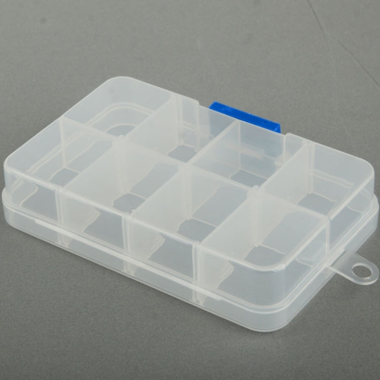 Hardware Accessories / Electronic Parts 8 Grid Removable Plastic Storage Box(Transparent)