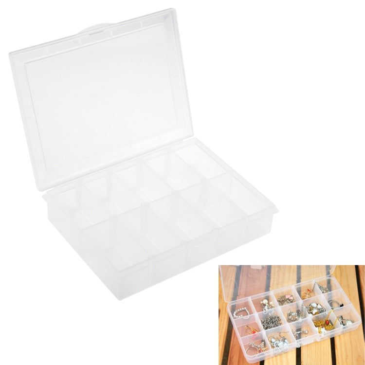 Hardware Accessories / Electronic Parts 10 Grid Removable Plastic Storage Box(Transparent)