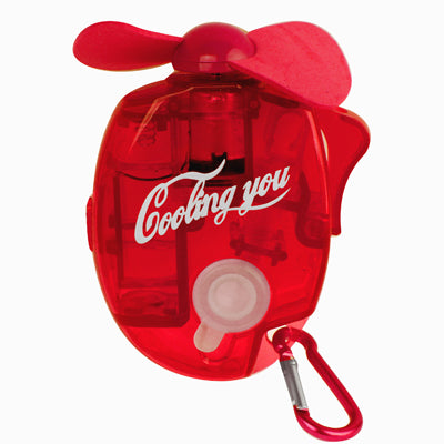Mini Water Spray Fan with Powerful Safe Fan Blades, Size: About 109 x 73 x 27mm(Red)
