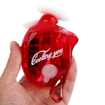 Mini Water Spray Fan with Powerful Safe Fan Blades, Size: About 109 x 73 x 27mm(Red)