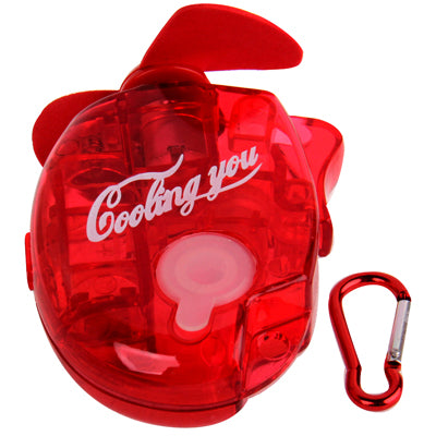 Mini Water Spray Fan with Powerful Safe Fan Blades, Size: About 109 x 73 x 27mm(Red)