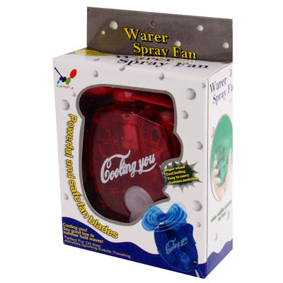 Mini Water Spray Fan with Powerful Safe Fan Blades, Size: About 109 x 73 x 27mm(Red)