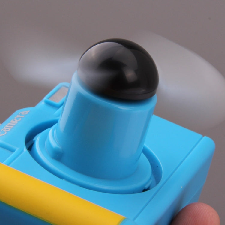 Portable Battery Operated Camera Shaped 2-Blade Mini Cooling Fan (Blue)