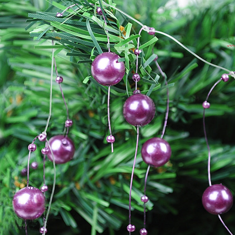 Purple Fishing Line Beads Christmas Tree Decorations Hanging String, Size: 150 x 0.8cm
