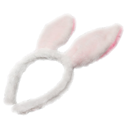 Animal Ears Headband Hair Pin Rabbit Ear Bow Tie Piece Set(White)