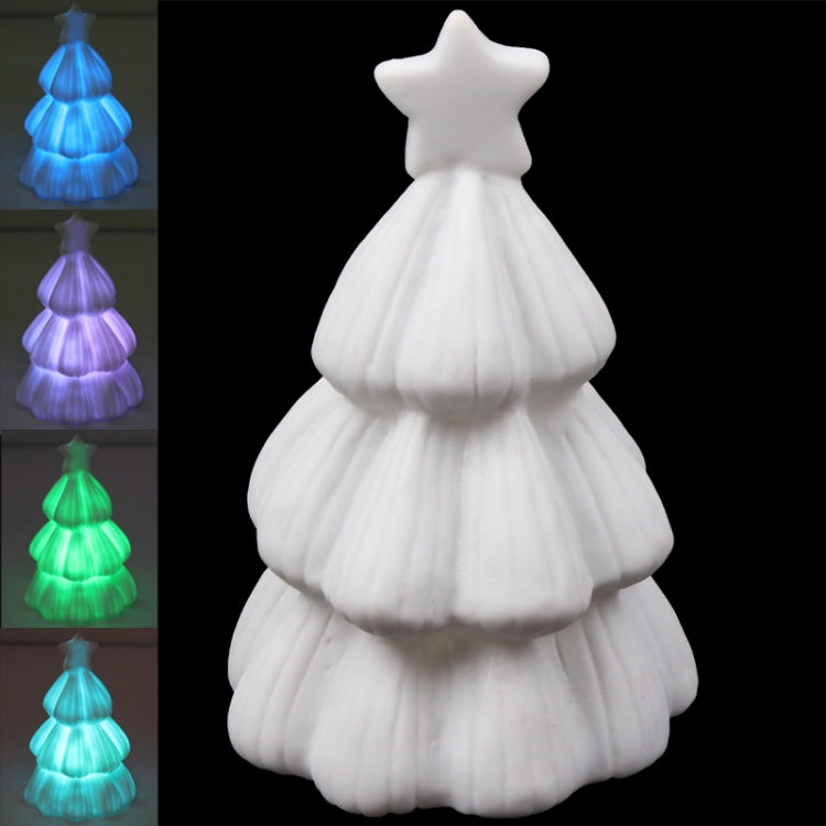 Christmas Tree Style Night Light Lamp, Color-changed LED Light (White)