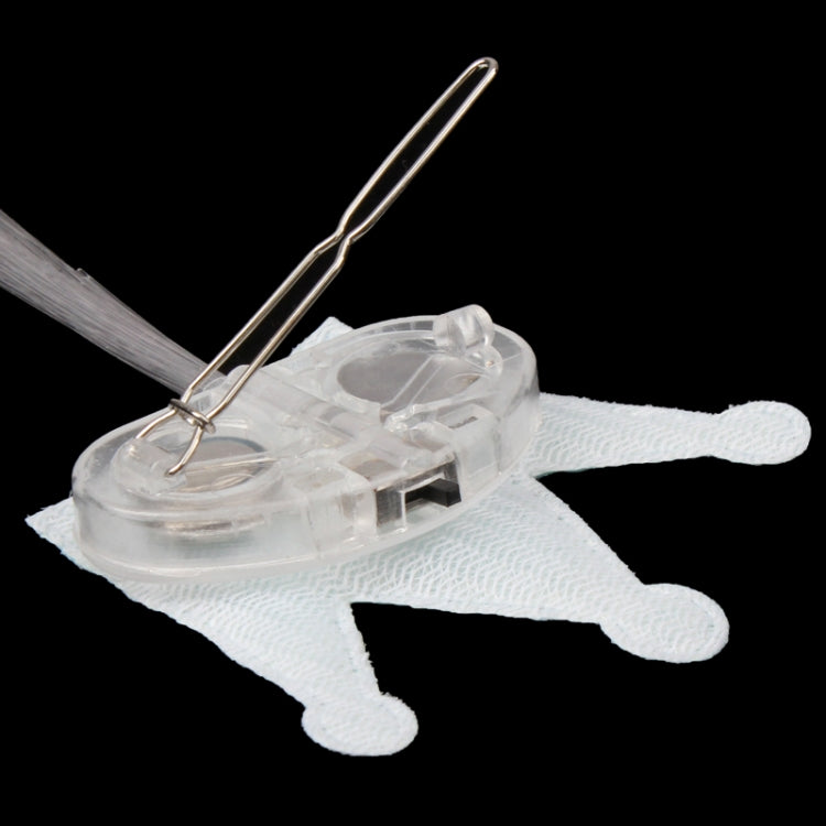 Crown Style Color-changing Luminous Pigtail Hair Clips LED Light Fiber for Christmas Activities (Random Color Delivery)