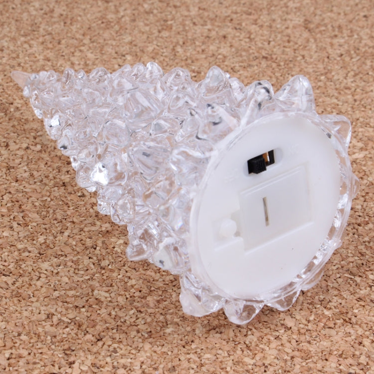 Crystal Christmas Tree Shaped Color-changed LED Light Night Lamp, Size: 6cm(L) x 12.5cm(H)
