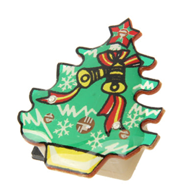5pcs Flash LED Brooch Luminous Badge Christmas Ornaments Gift Christmas Tree Duffel Bag Brooch(Green)