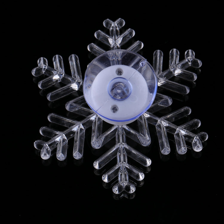 Colorful Christmas Snow Flake Lamp, Merry Christmas Window Sucker Ornament(Transparent)