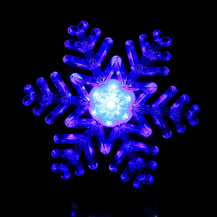 Colorful Christmas Snow Flake Lamp, Merry Christmas Window Sucker Ornament(Transparent)
