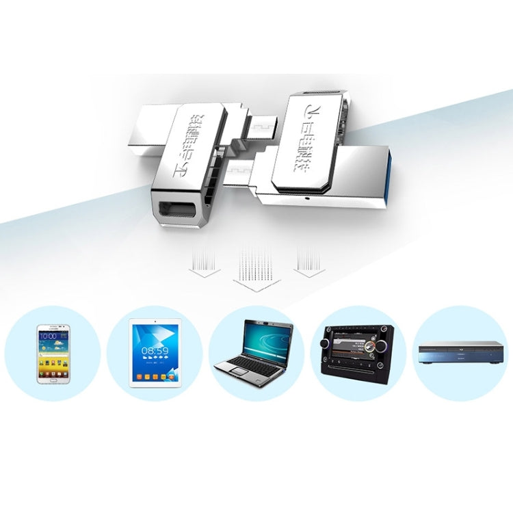 Teclast NYO Series 2 in 1 32GB Rotation Type Micro USB & USB 3.0 Flash Disk, For Galaxy, Huawei, Xiaomi, Sony, Google, LG, HTC and other Smartphones & Tablet