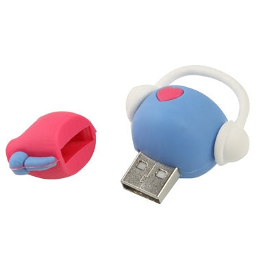 Music man cartoon USB Flash disk, Special for Valentines Day Gifts (4GB)(Blue)