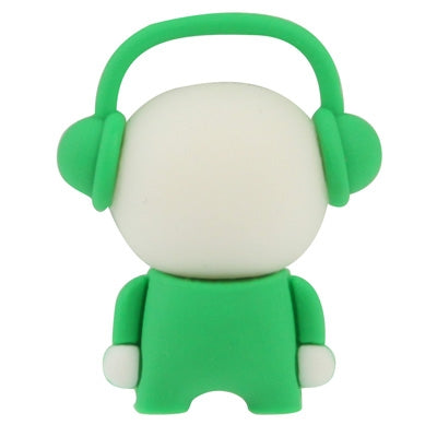 Green Music Man Cartoon Silicone USB Flash disk, Special for All Kinds of Festival Day Gifts (8GB)