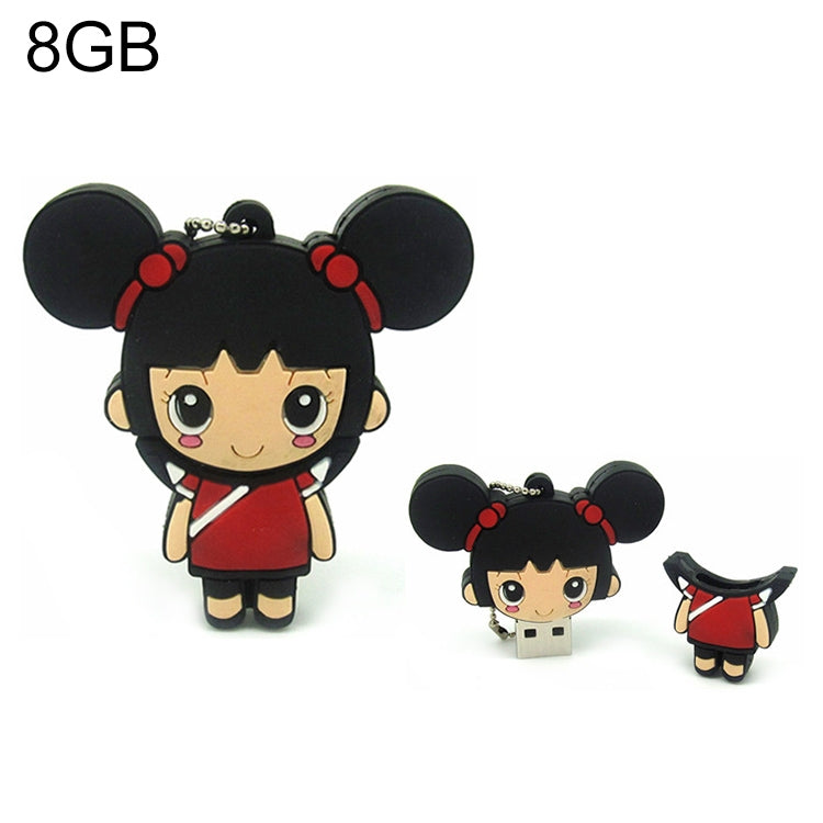 Kongfu Girl Cartoon Silicone USB Flash disk, Special for All Kinds of Festival Day Gifts