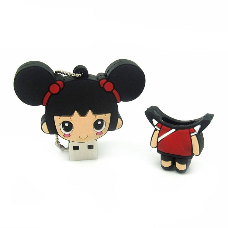 Kongfu Girl Cartoon Silicone USB Flash disk, Special for All Kinds of Festival Day Gifts