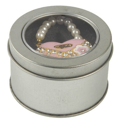 Heart Shaped Diamond Jewelry USB Flash Disk with Pearl Chain, Special for Valentines Day Gifts