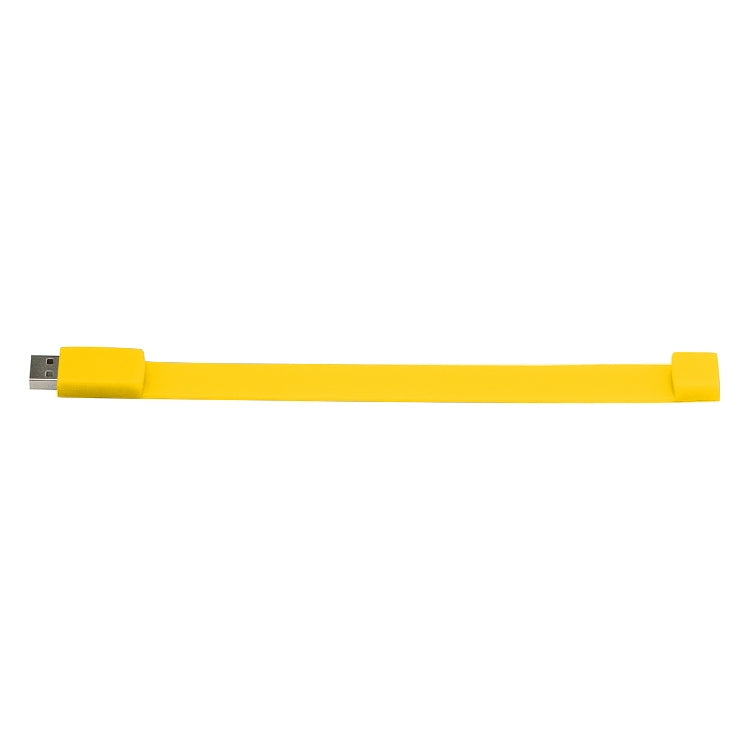 16GB Silicon Bracelets USB 2.0 Flash Disk(Yellow)