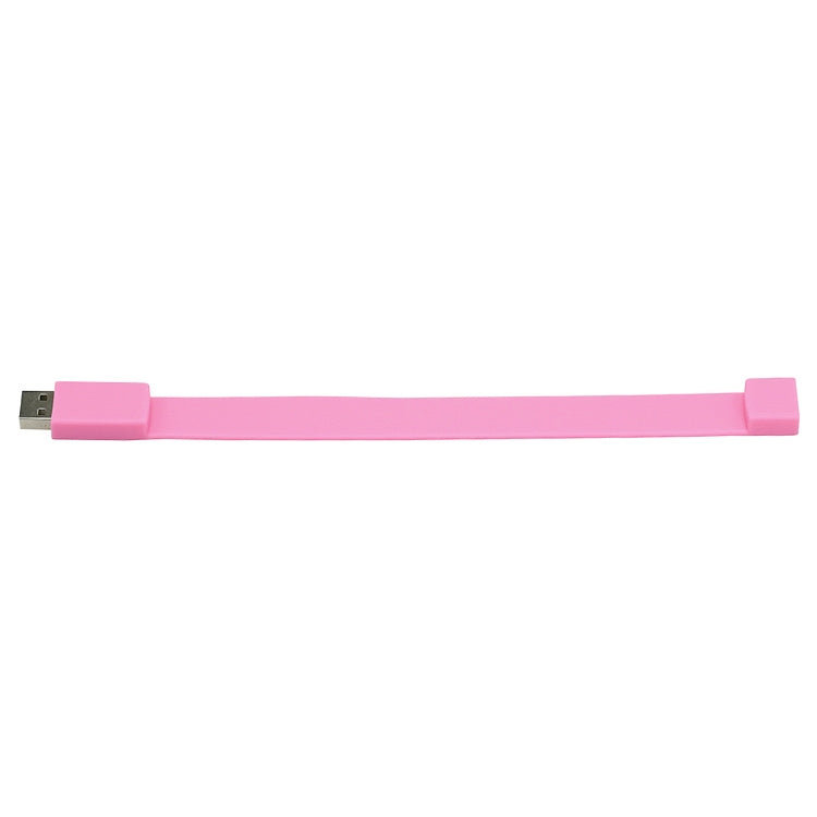 8GB Silicon Bracelets USB 2.0 Flash Disk(Pink)
