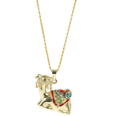 Golden Camels Shaped Diamond Jewelry Necklace Style USB Flash Disk