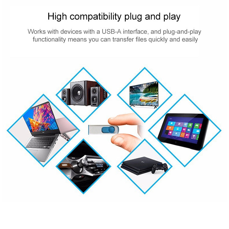 USB 2.0 Flash Disk, 2GB (White)(White)