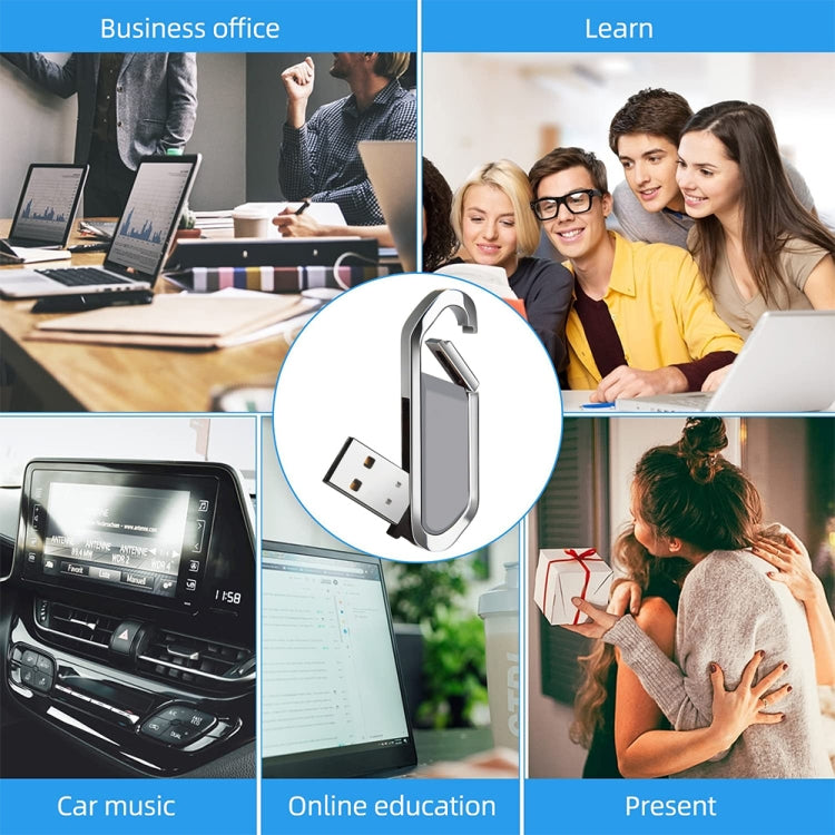 2GB Metallic Keychains Style USB 2.0 Flash Disk (Grey)(Grey)