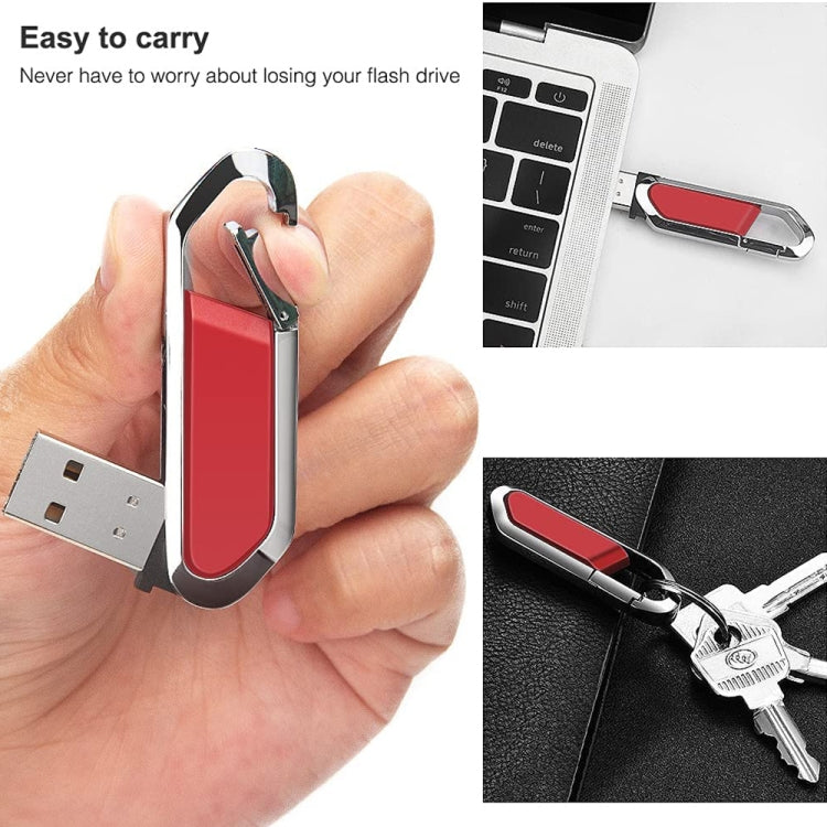 16GB Metallic Keychains Style USB 2.0 Flash Disk (Red)(Red)