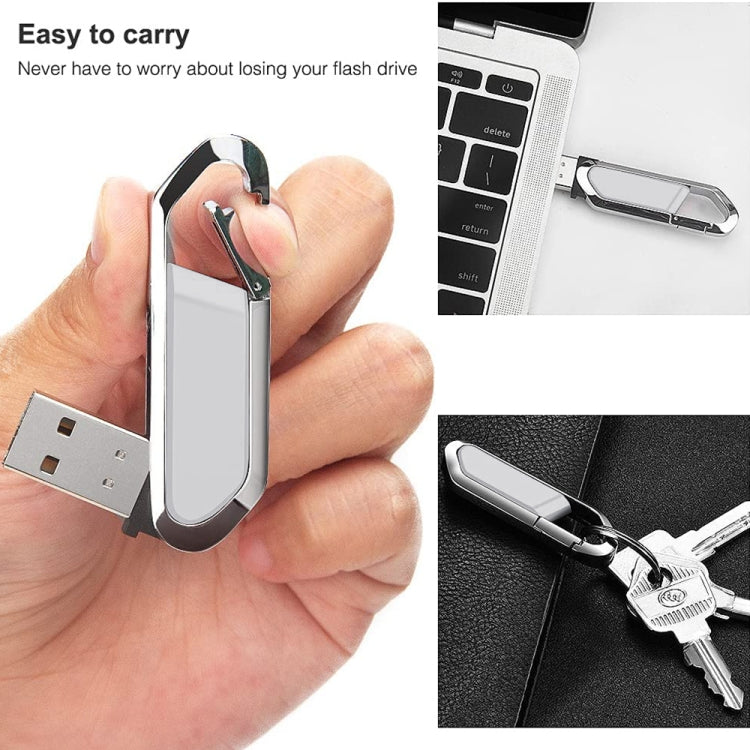 8GB Metallic Keychains Style USB 2.0 Flash Disk (Grey)(Grey)