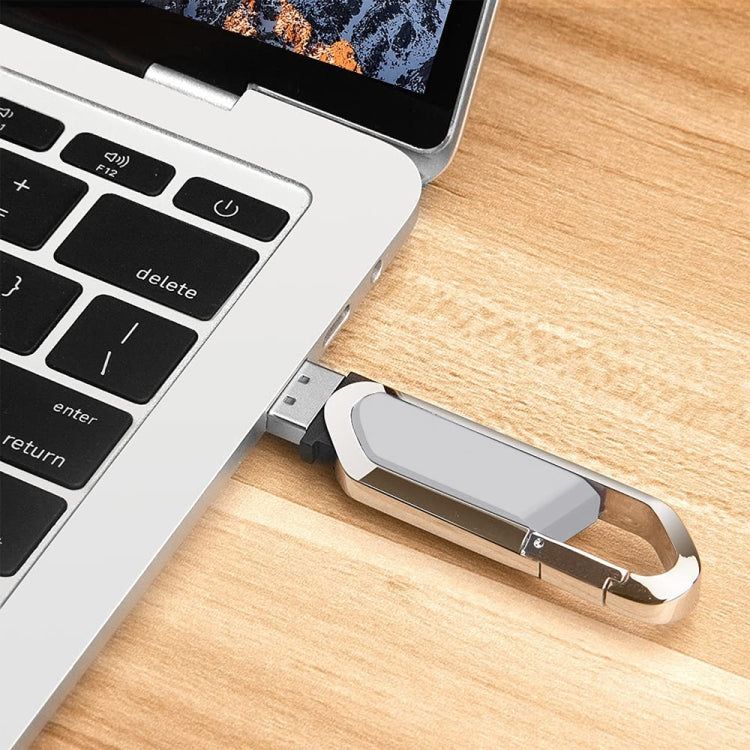 8GB Metallic Keychains Style USB 2.0 Flash Disk (Grey)(Grey)