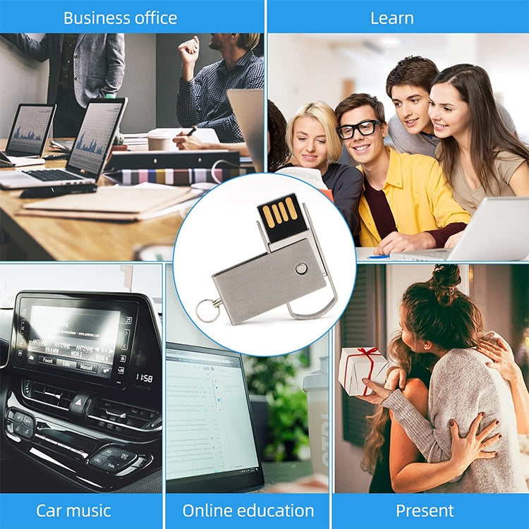 2GB Metal Series Push-pull Style USB 2.0 Flash Disk(Silver)(Silver)