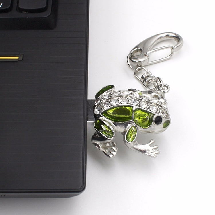 Frog Shaped Diamond Necklace Style USB Flash Disk