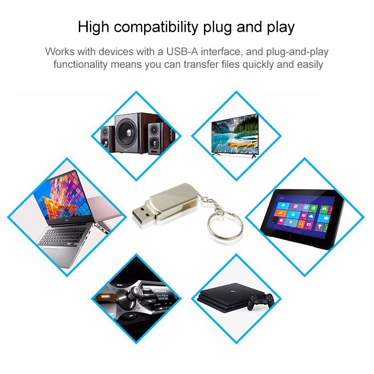 Metal Series Mini USB 2.0 Flash Disk with Keychain