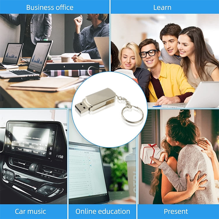 Metal Series Mini USB 2.0 Flash Disk with Keychain