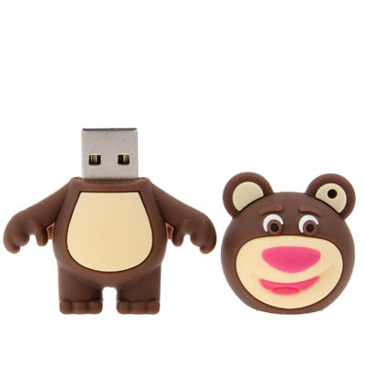 Brown Bear Shape Silicone USB Flash disk, Special for All Kinds of Festival Day Gifts