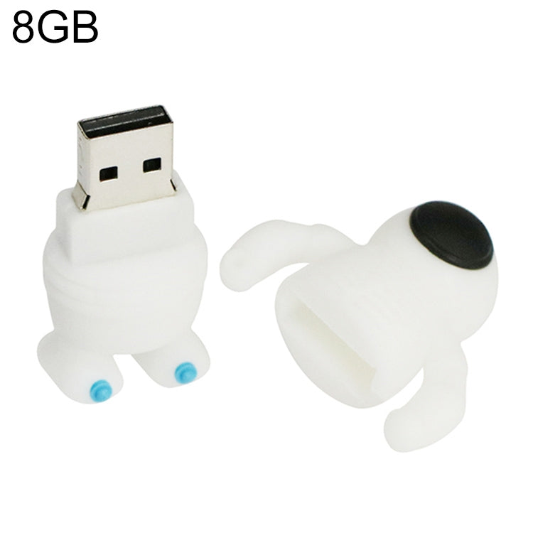 Astronaut  Style Silicone USB2.0 Flash disk, Special for All Kinds of Festival Day Gifts,White (8GB)(White)