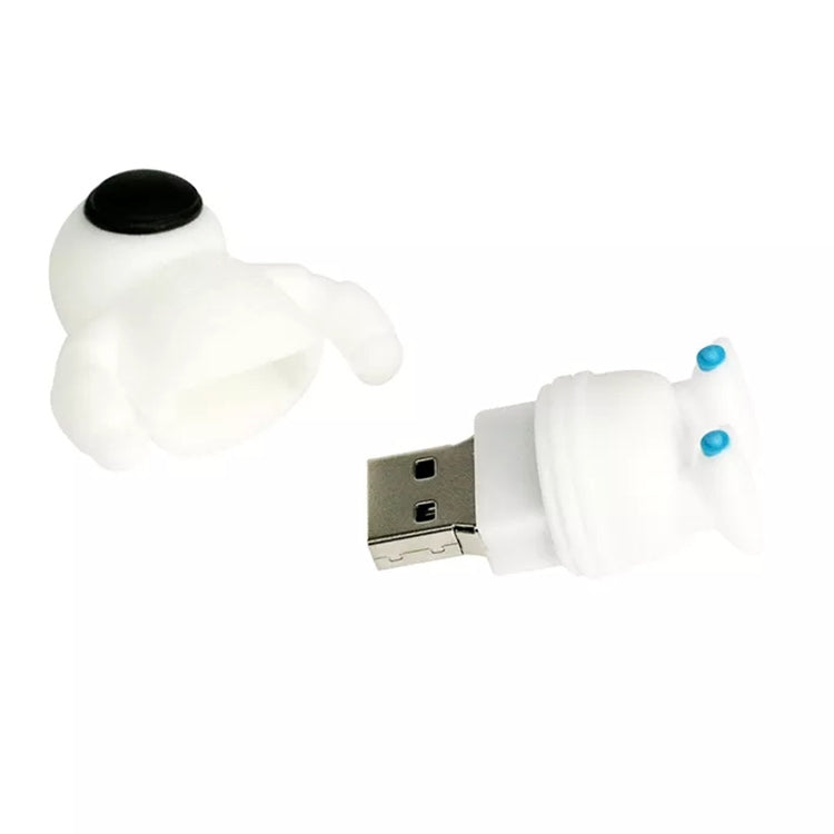 Astronaut  Style Silicone USB2.0 Flash disk, Special for All Kinds of Festival Day Gifts,White (8GB)(White)