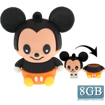 Mickey Style Silicone USB2.0 Flash disk, Special for All Kinds of Festival Day Gifts
