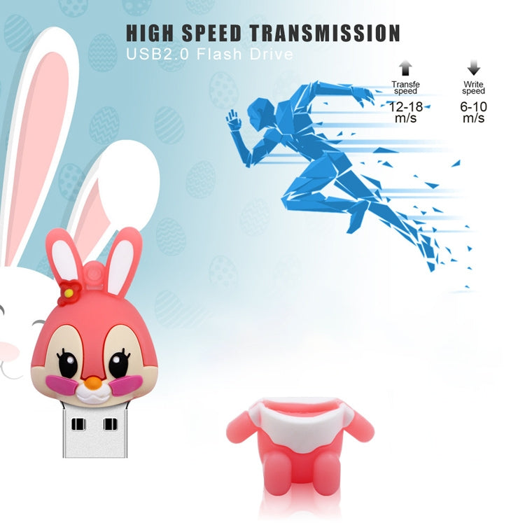 Cartoon Bunny Style Silicone USB 2.0 Flash disk, Special for All Kinds of Festival Day Gifts