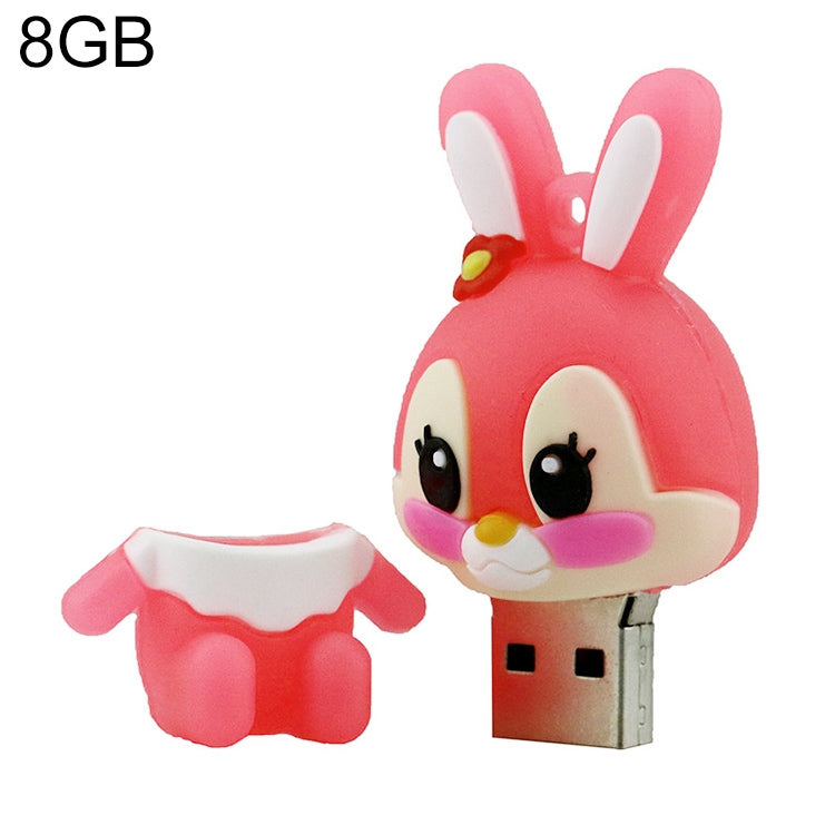 Cartoon Bunny Style Silicone USB 2.0 Flash disk, Special for All Kinds of Festival Day Gifts