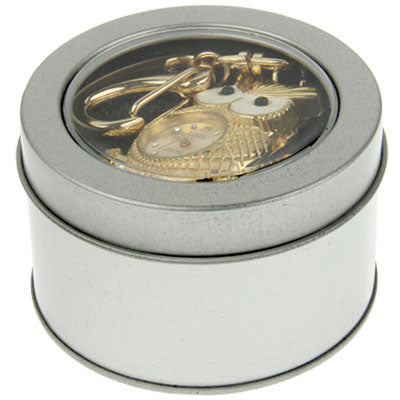 Noctua Metal Watch Keychain Style USB Flash Disk  Golden